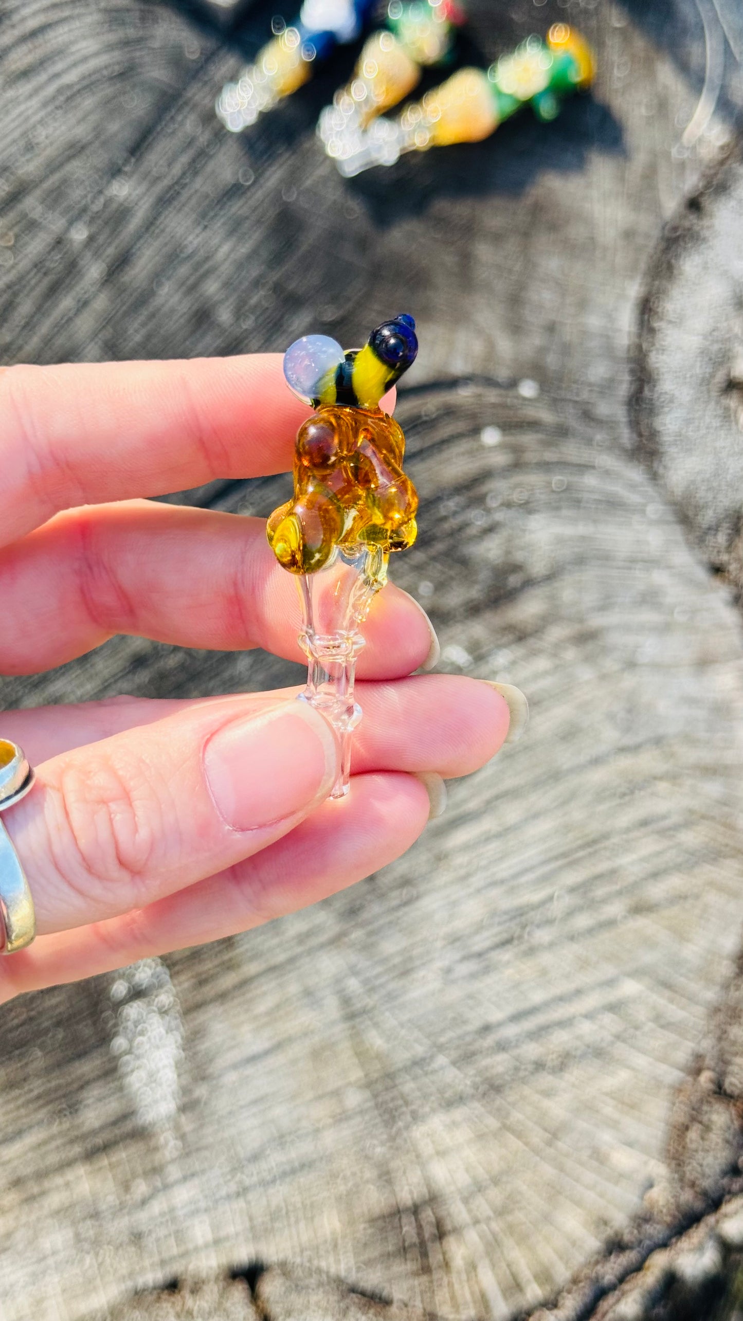 Bee with honey drips joystick