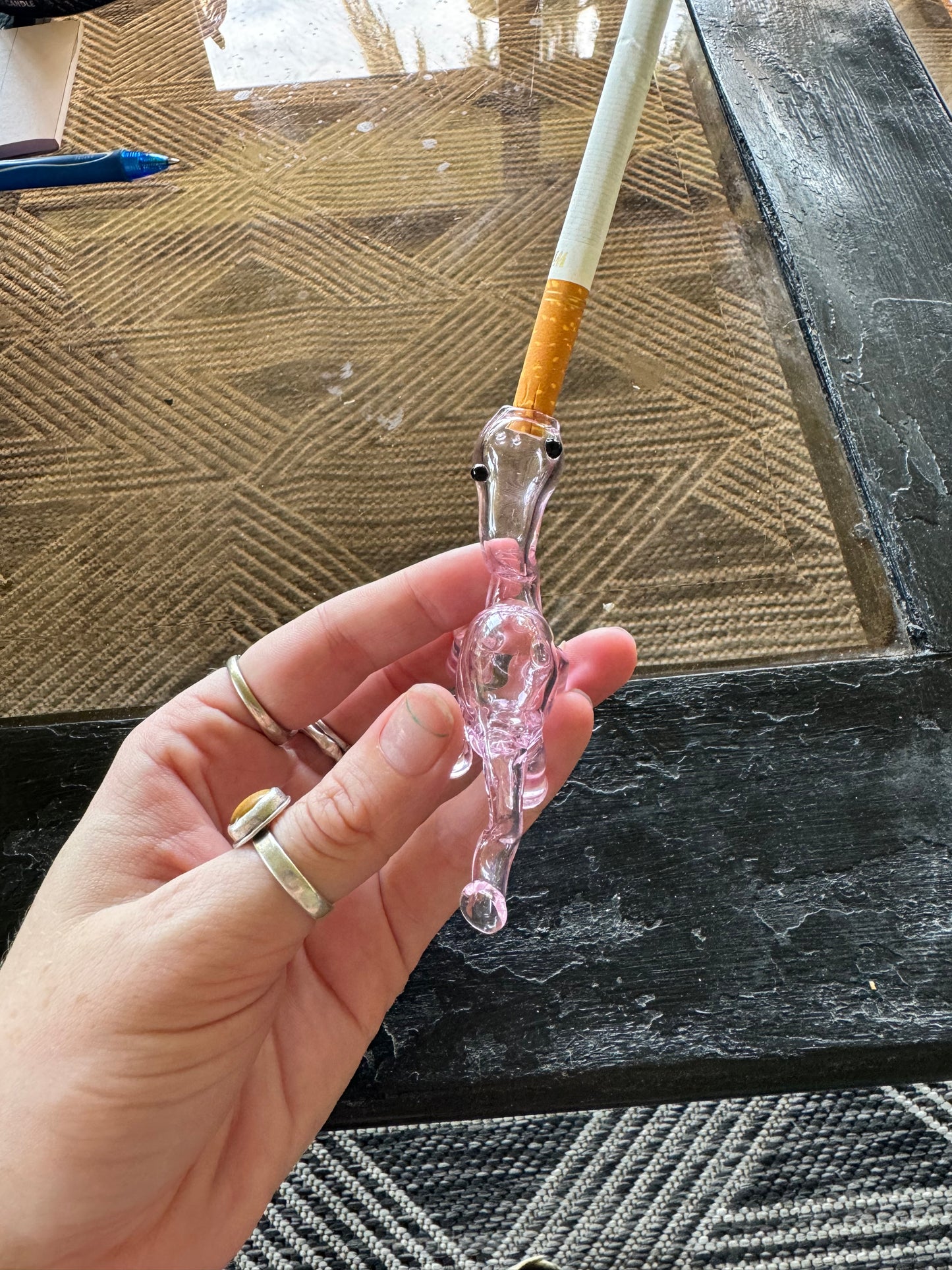 Dinosaur glass filter/ finger saver