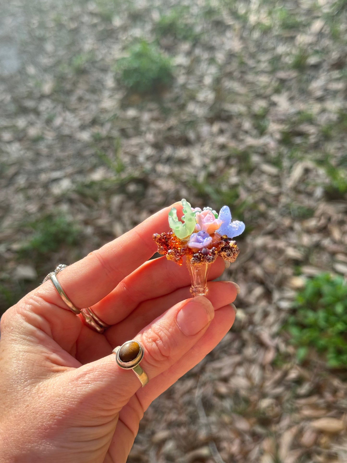 Succulent cactus garden joystick