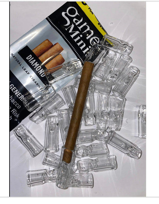 Clear finger savercigarette/cigar holder/tip